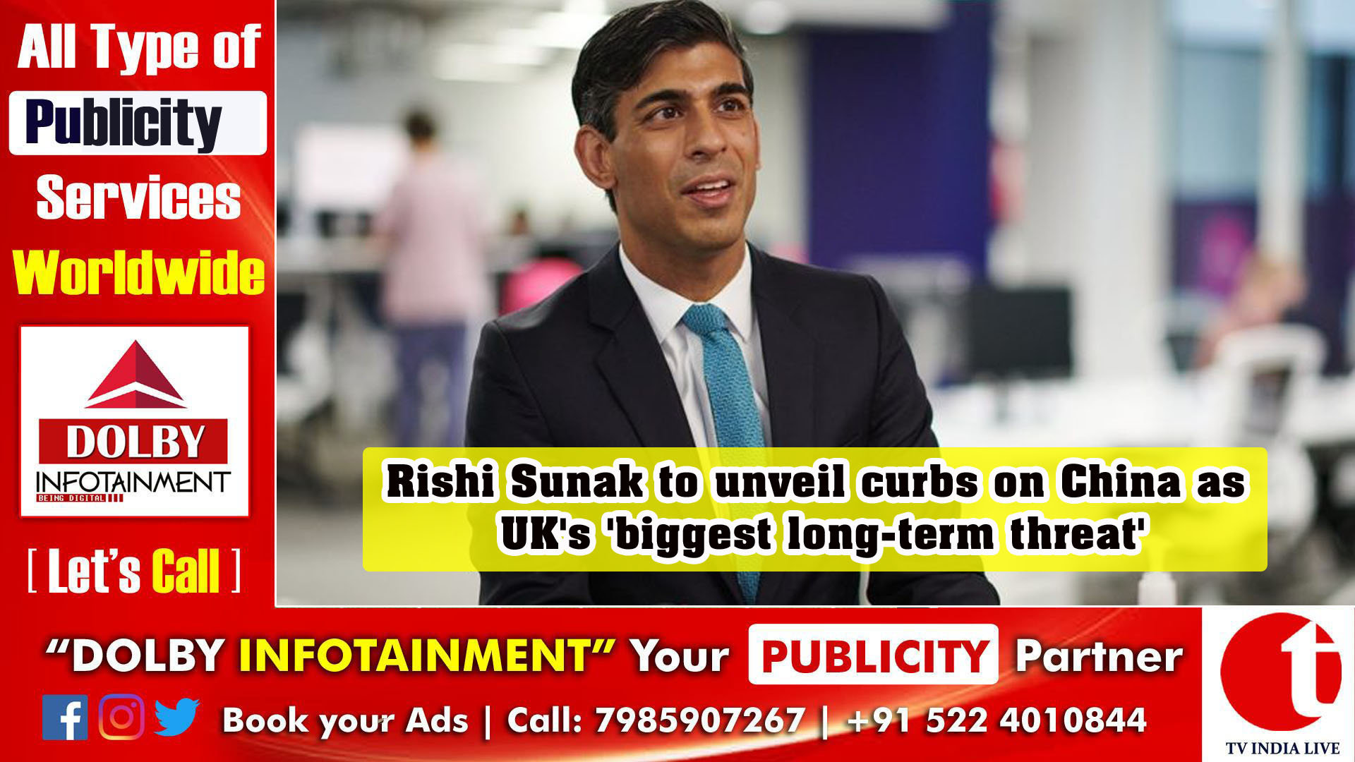 Rishi Sunak to unveil curbs on China as UK's 'biggest long-term threat'