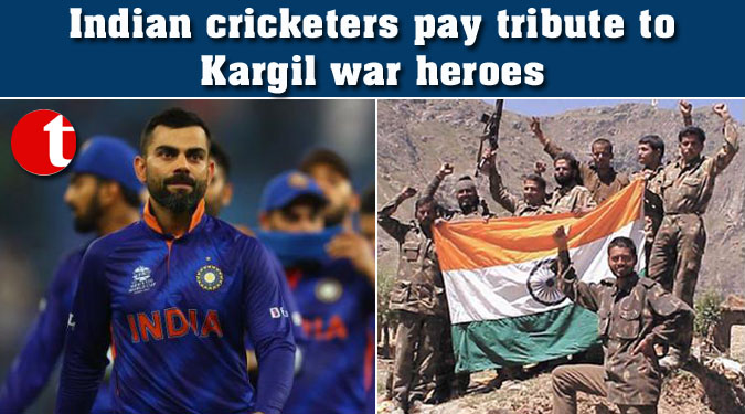 Indian cricketers pay tribute to Kargil war heroes