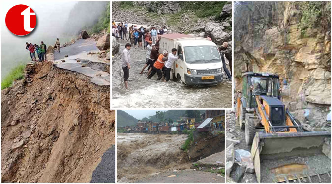 उत्तराखंड में बारिश का कहर, बदरीनाथ और यमुनोत्री हाईवे जगह-जगह बंद