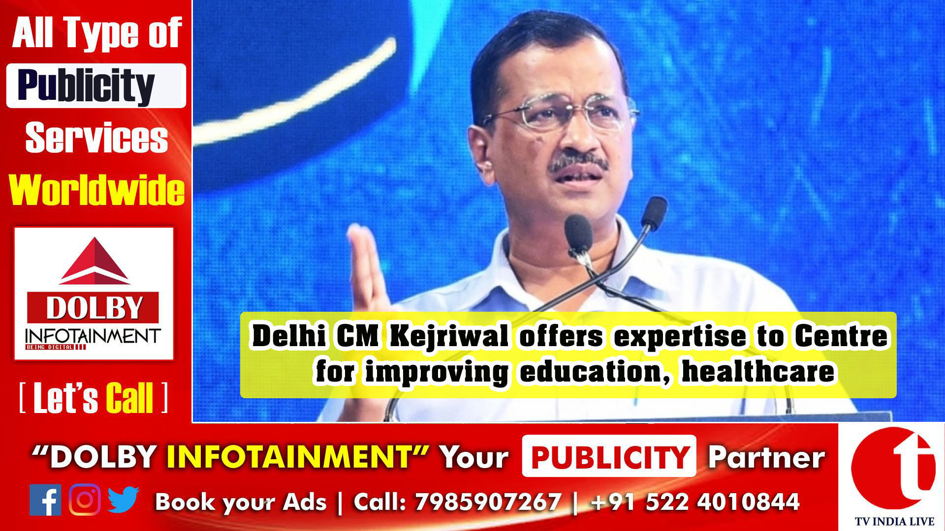 Delhi CM Kejriwal offers expertise to Centre for improving education, healthcare