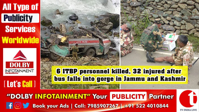 6 ITBP personnel killed, 32 injured after bus falls into gorge in Jammu and Kashmir