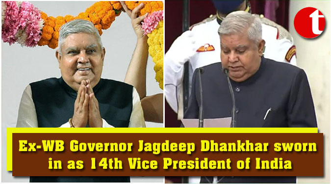 Ex-WB Governor Jagdeep Dhankhar sworn in as 14th Vice President of India