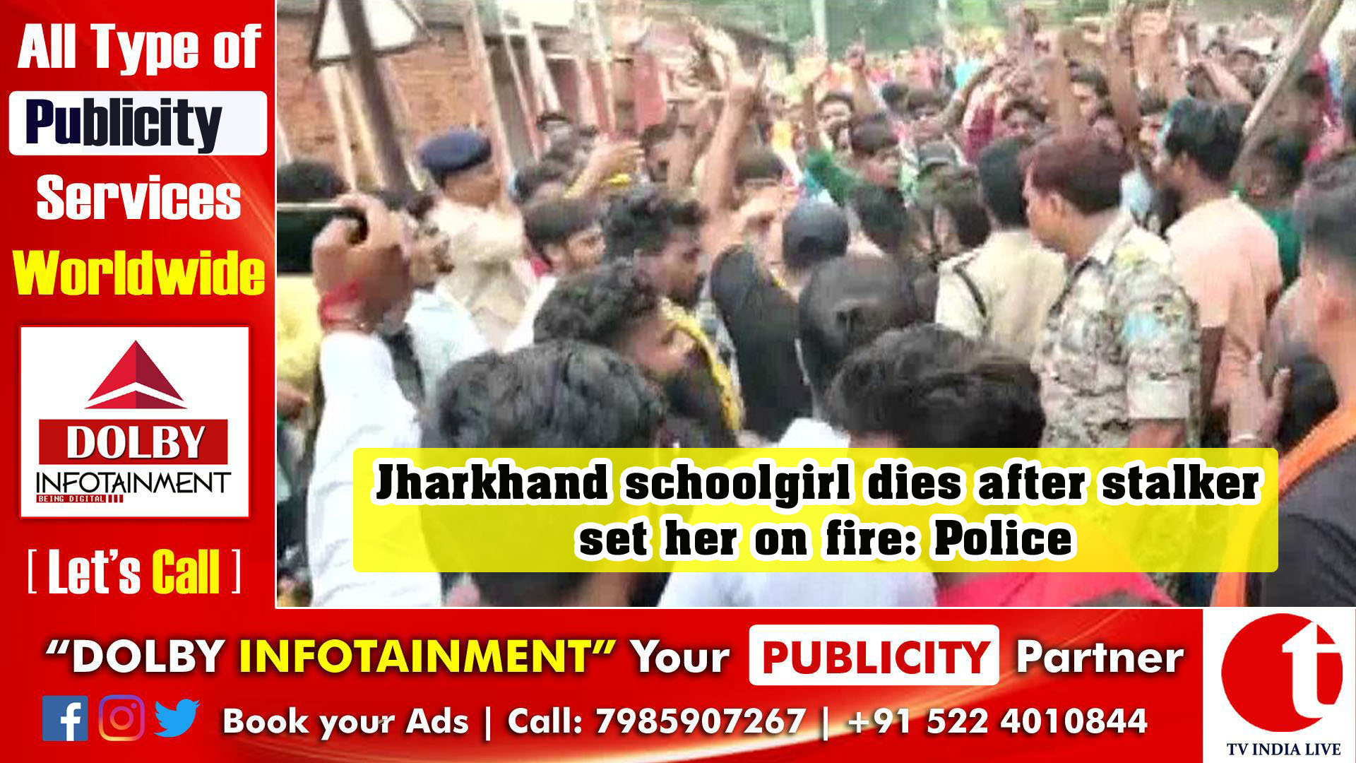 Jharkhand schoolgirl dies after stalker set her on fire: Police