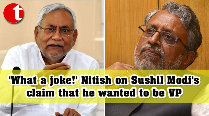 ‘What a joke!’ Nitish on Sushil Modi’s claim that he wanted to be VP