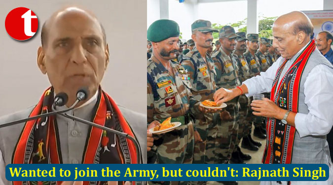 Wanted to join the Army, but couldn't: Rajnath