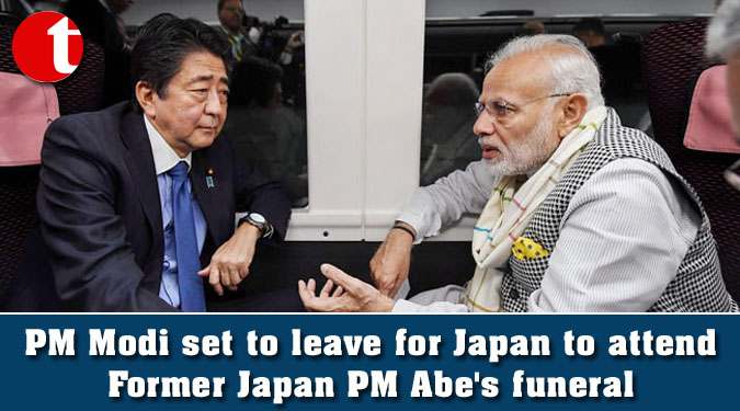 PM Modi set to leave for Japan to attend Former Japan PM Abe’s funeral