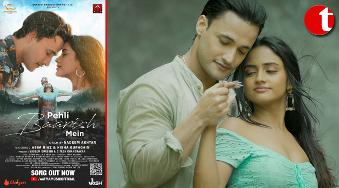 Asim Riaz Nisha Guragain’s music video PEHLI BAARISH MEIN from Aatma Music trending on top of the charts