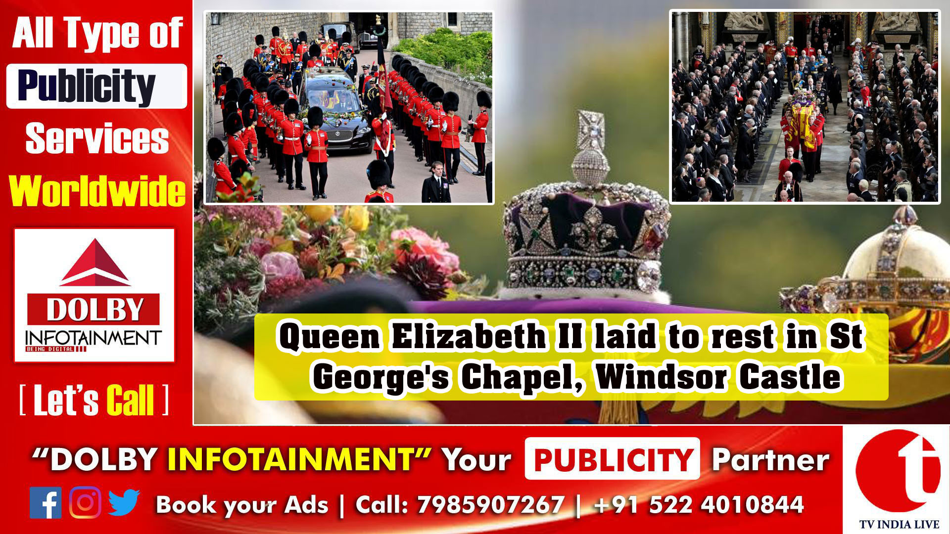 Queen Elizabeth II laid to rest in St George's Chapel, Windsor Castle