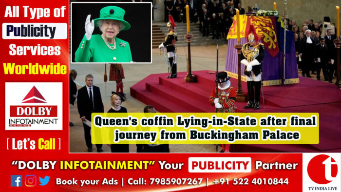 Queen’s coffin Lying-in-State after final journey from Buckingham Palace