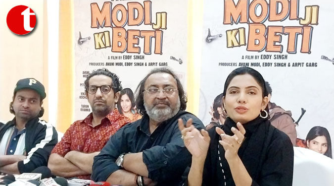 'Modi Ji Ki Beti' Press Conference held in Lucknow with the entire team of the movie