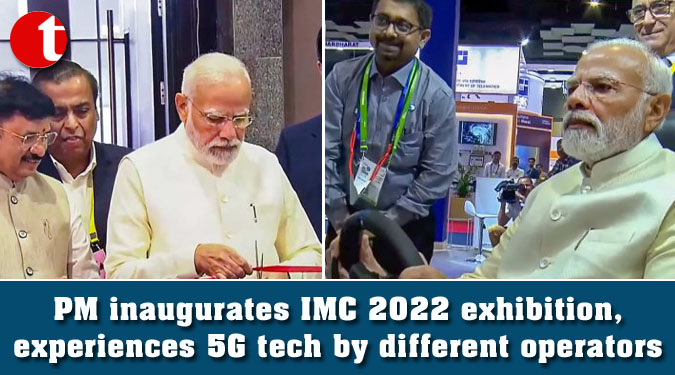 PM inaugurates IMC 2022 exhibition, experiences 5G tech by different operators