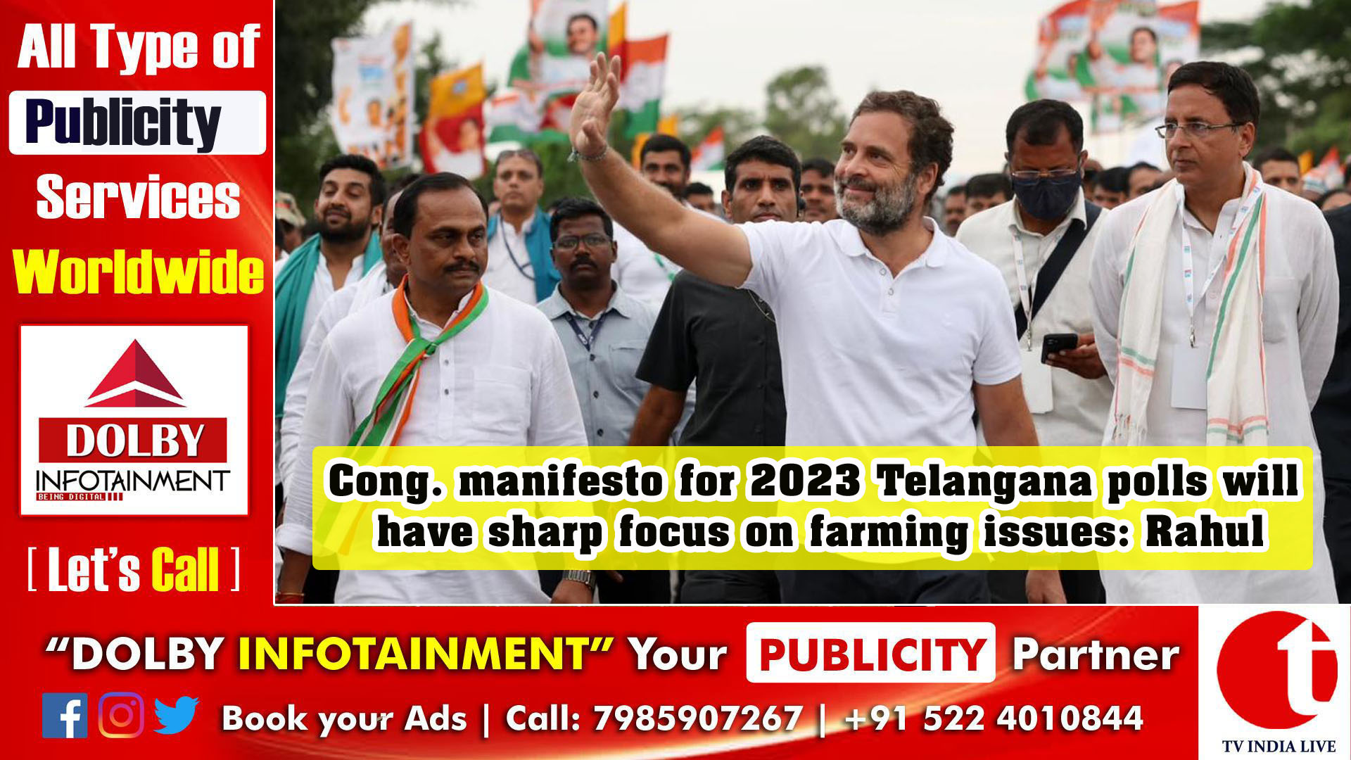 Cong. manifesto for 2023 Telangana polls will have sharp focus on farming issues: Rahul