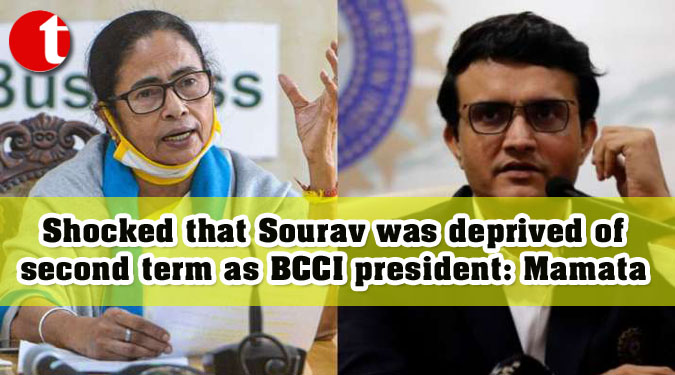 Shocked that Sourav was deprived of second term as BCCI president: Mamata