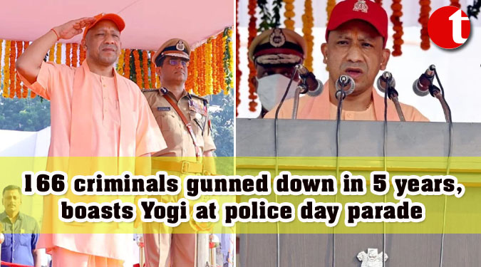 166 criminals gunned down in 5 years, boasts Yogi at police day parade