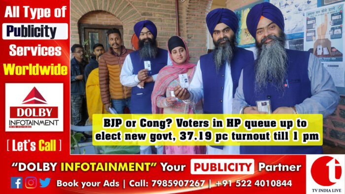 BJP or Cong? Voters in HP queue up to elect new govt, 37.19 pc turnout till 1 pm