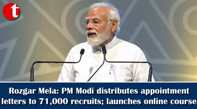 Rozgar Mela: PM Modi distributes appointment letters to 71,000 recruits; launches online course