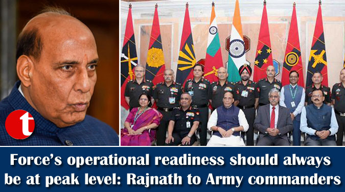 Force’s operational readiness should always be at peak level: Rajnath to Army commanders