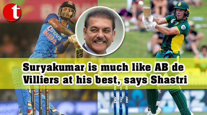 Suryakumar is much like AB de Villiers at his best, says Shastri