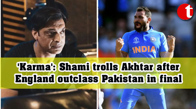 ‘Karma’: Shami trolls Akhtar after England outclass Pakistan in final