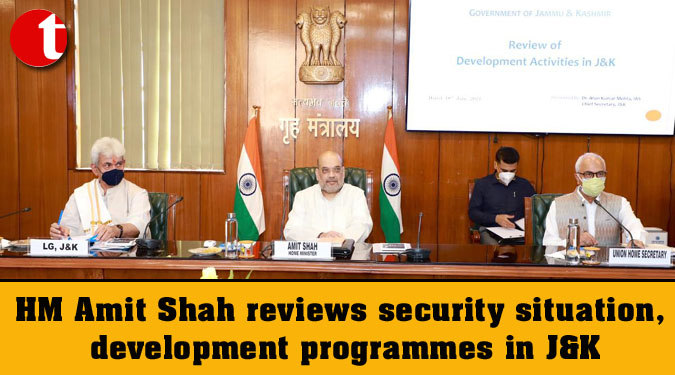 HM Amit Shah reviews security situation, development programmes in J&K