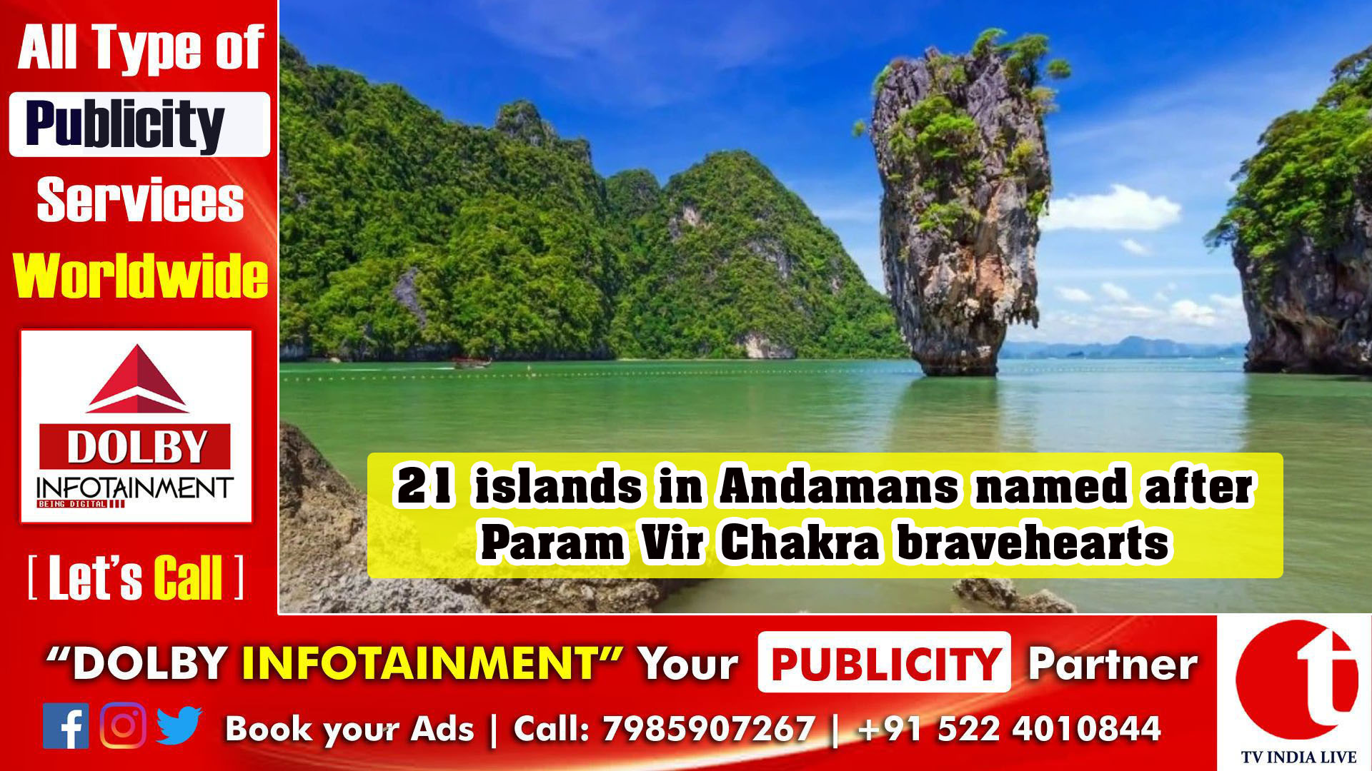 21 islands in Andamans named after Param Vir Chakra bravehearts
