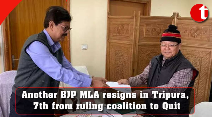 Another BJP MLA resigns in Tripura, 7th from ruling coalition to Quit