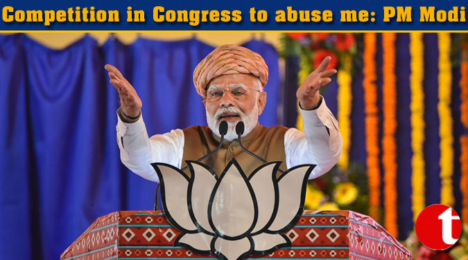Competition in Congress to abuse me: PM Modi