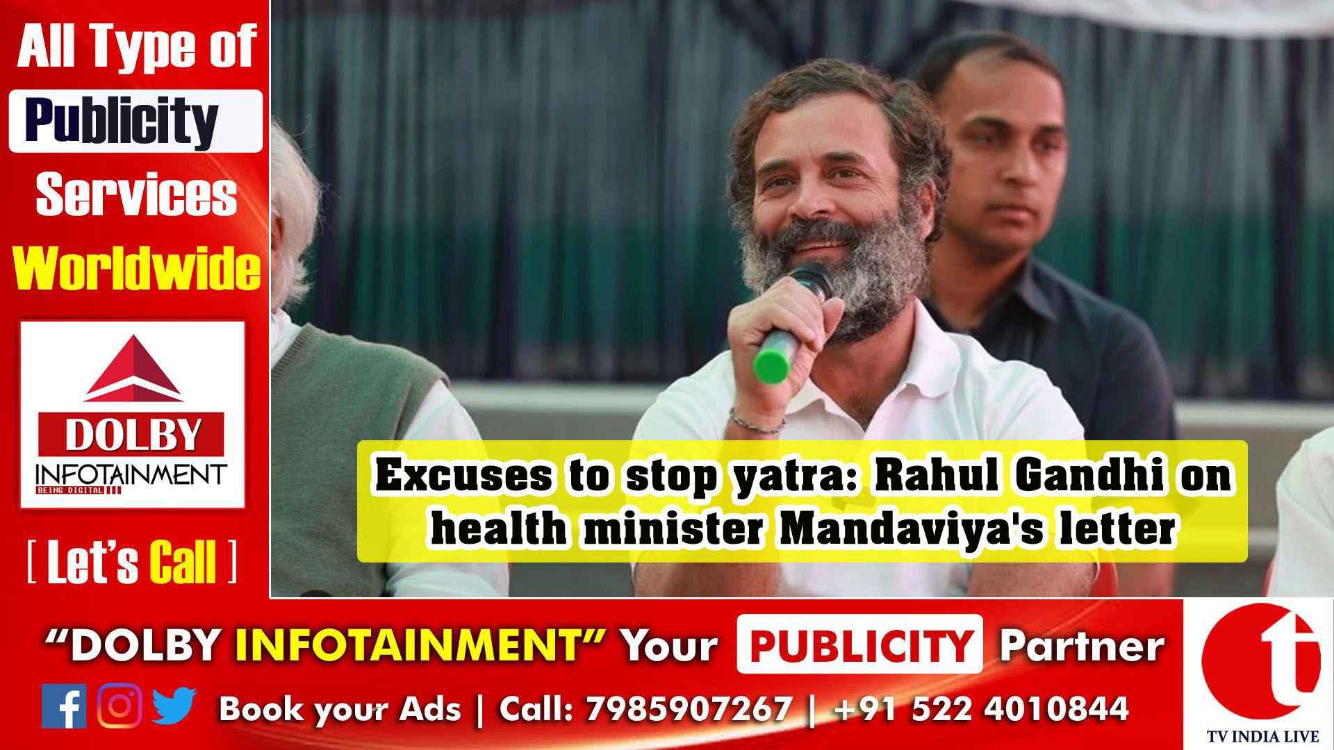 Excuses to stop yatra: Rahul Gandhi on health minister Mandaviya's letter