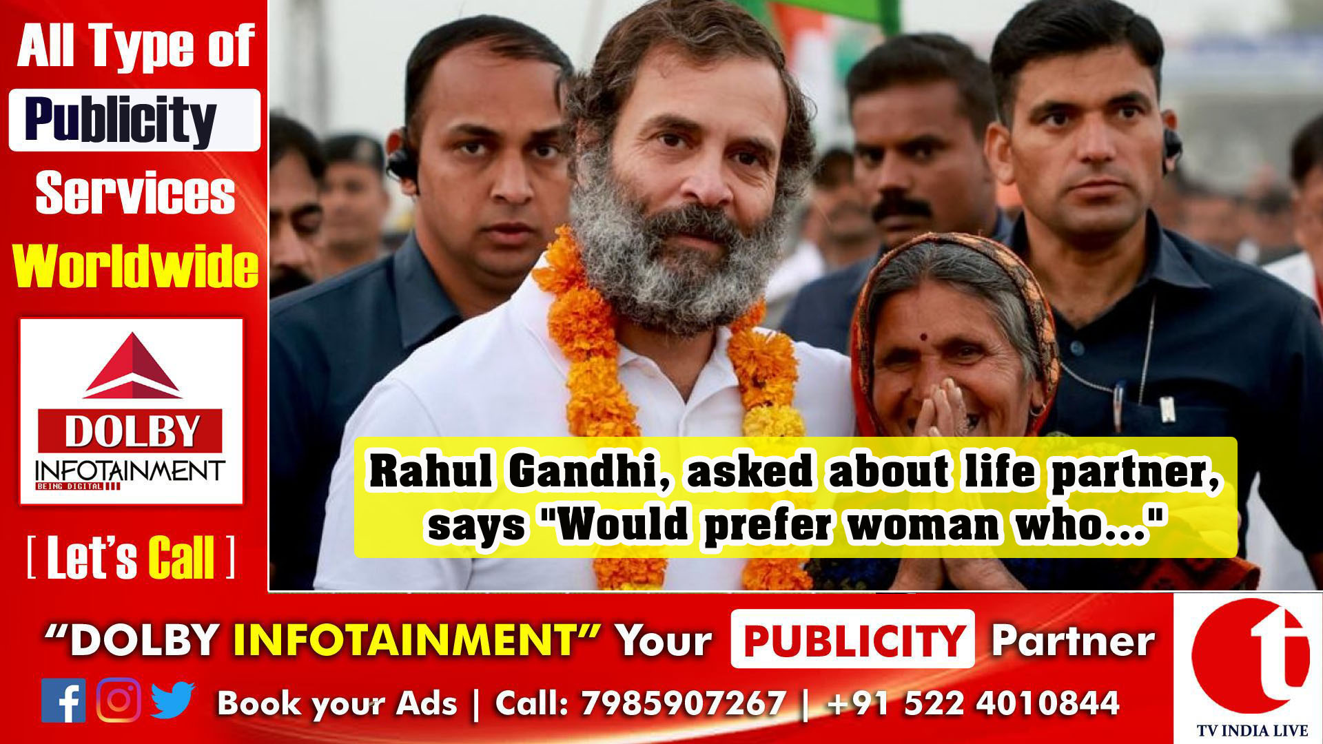 Rahul Gandhi, asked about life partner, says "Would prefer woman who..."