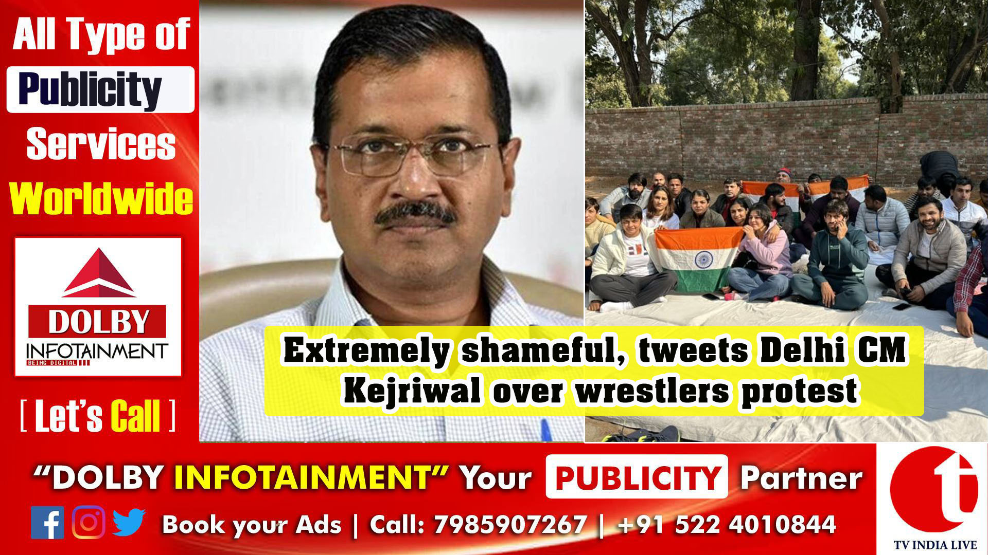 Extremely shameful, tweets Delhi CM Kejriwal over wrestlers protest