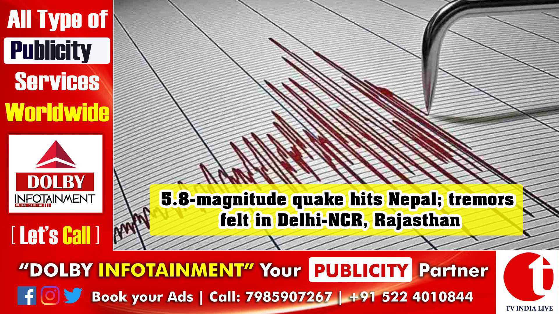 5.8-magnitude quake hits Nepal; tremors felt in Delhi-NCR, Rajasthan