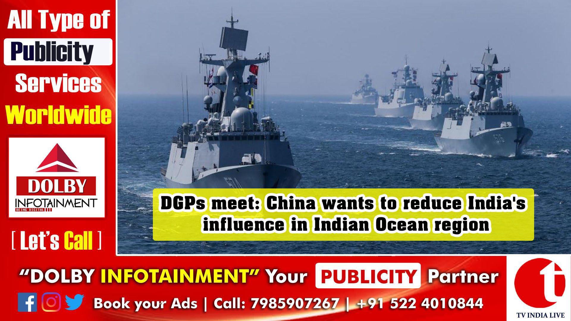 DGPs meet: China wants to reduce India's influence in Indian Ocean region