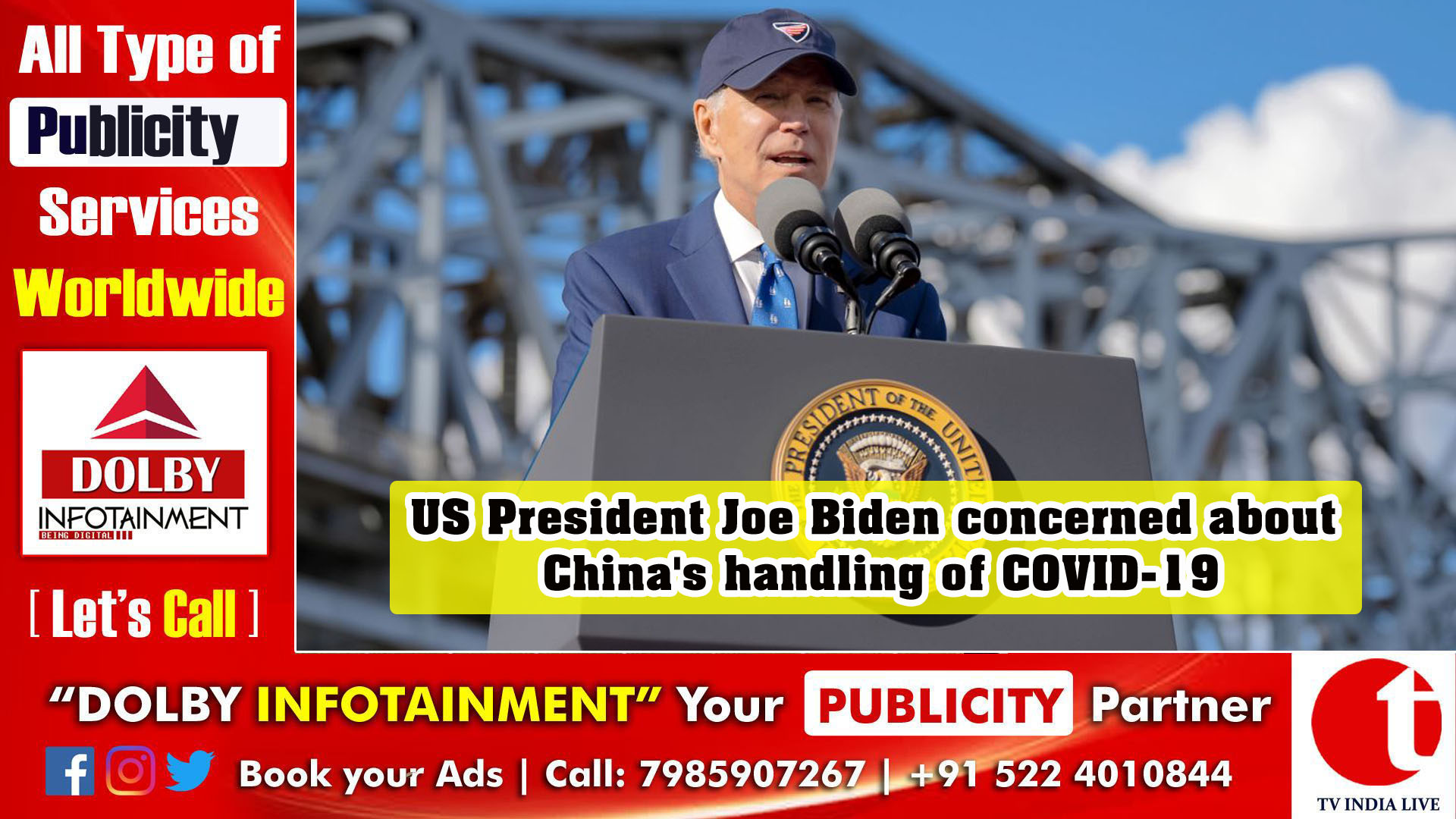 US President Joe Biden concerned about China's handling of COVID-19