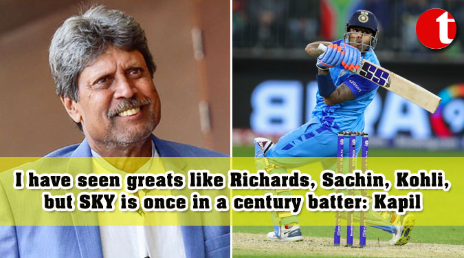 I have seen greats like Richards, Sachin, Kohli, but SKY is once in a century batter: Kapil