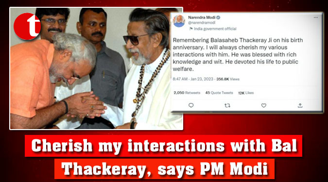 Cherish my interactions with Bal Thackeray, says PM Modi
