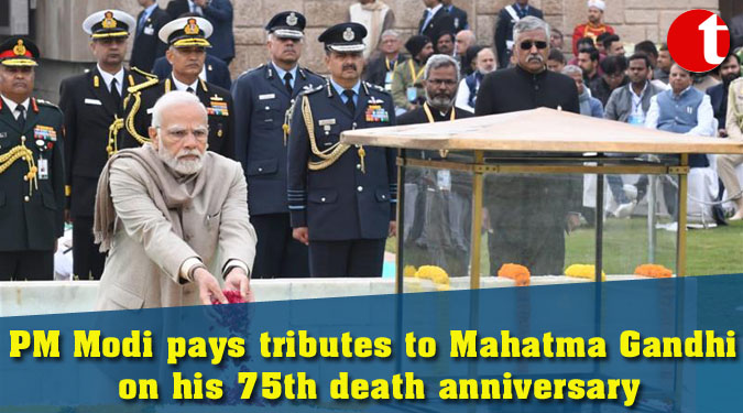 PM Modi pays tributes to Mahatma Gandhi on his 75th death anniversary
