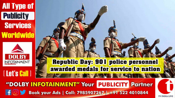 Republic Day: 901 police personnel awarded medals for service to nation