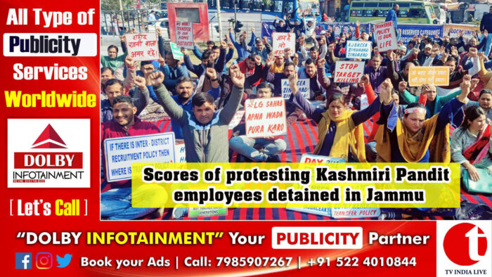 Scores of protesting Kashmiri Pandit employees detained in Jammu
