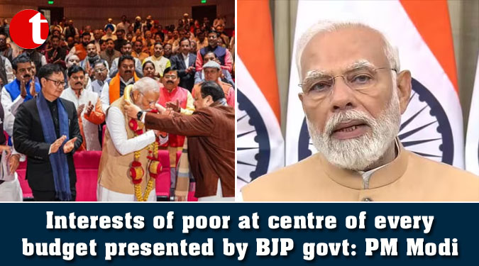 Interests of poor at centre of every budget presented by BJP govt: PM Modi