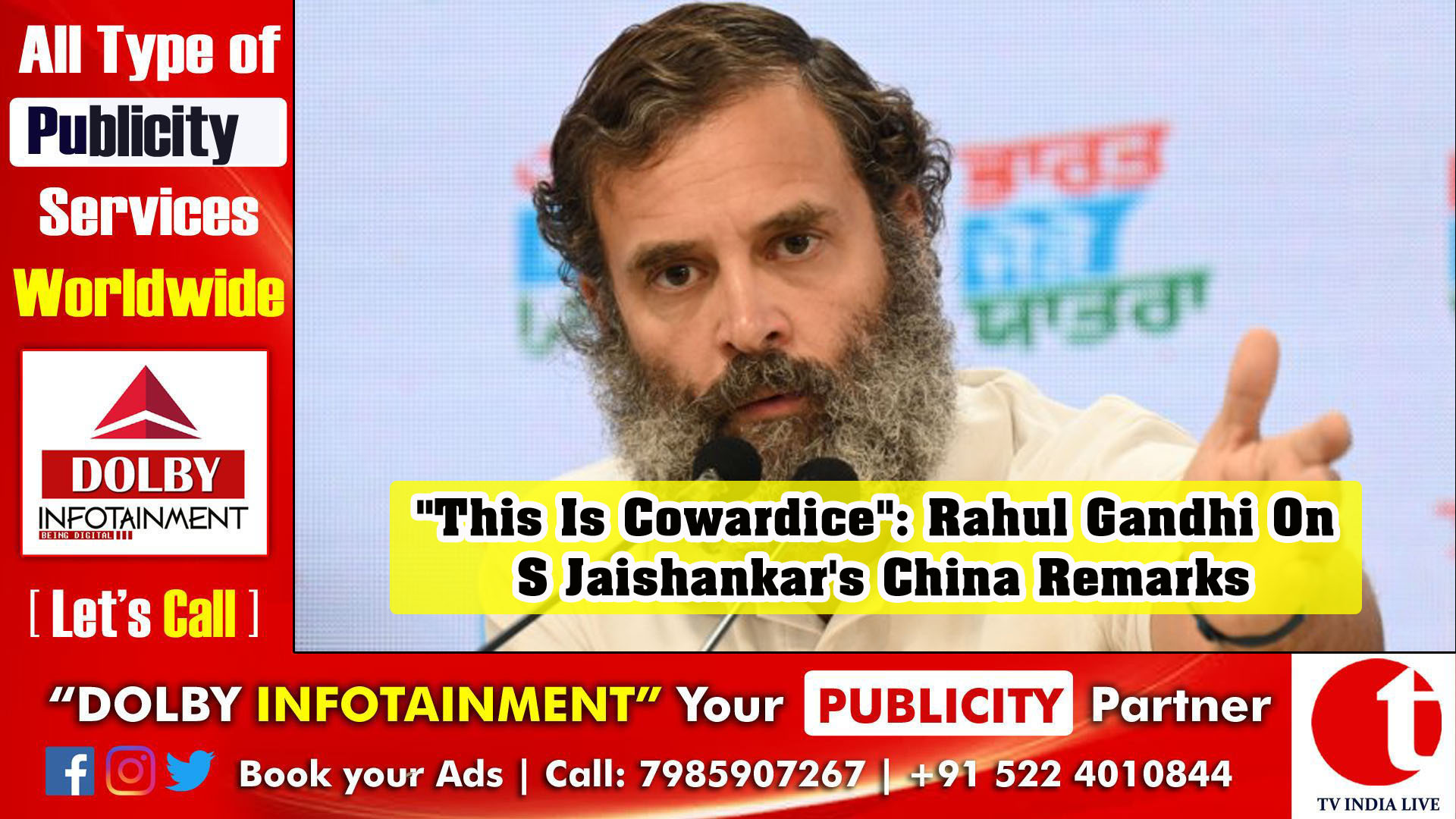 "This Is Cowardice": Rahul Gandhi On S Jaishankar's China Remarks