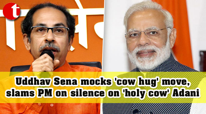 Uddhav Sena mocks 'cow hug' move, slams PM on silence on 'holy cow' Adani