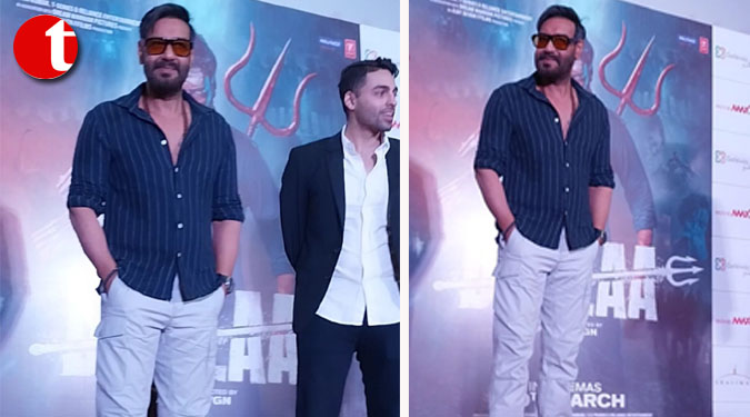 Mass Maharaja Ajay Devgn reaches Lucknow to promote his upcoming action-adventure, Bholaa