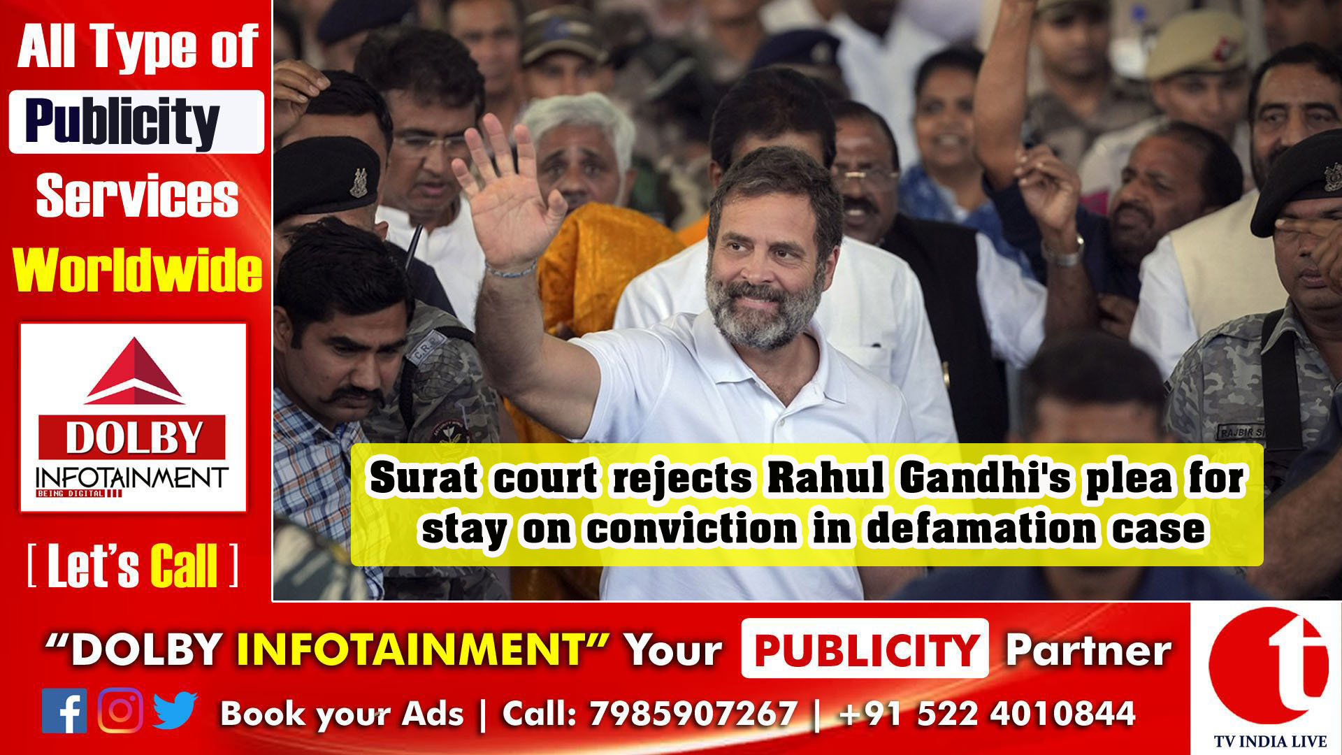 Surat court rejects Rahul Gandhi's plea for stay on conviction in defamation case