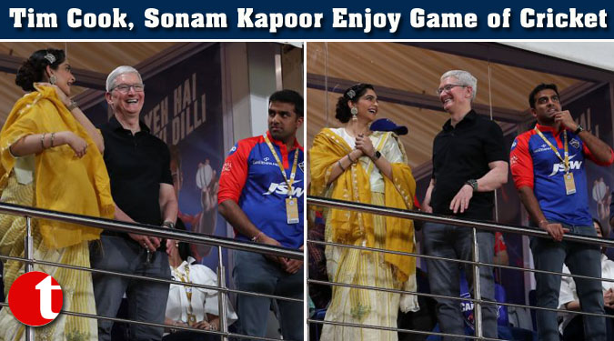 Tim Cook, Sonam Kapoor Enjoy Game of Cricket