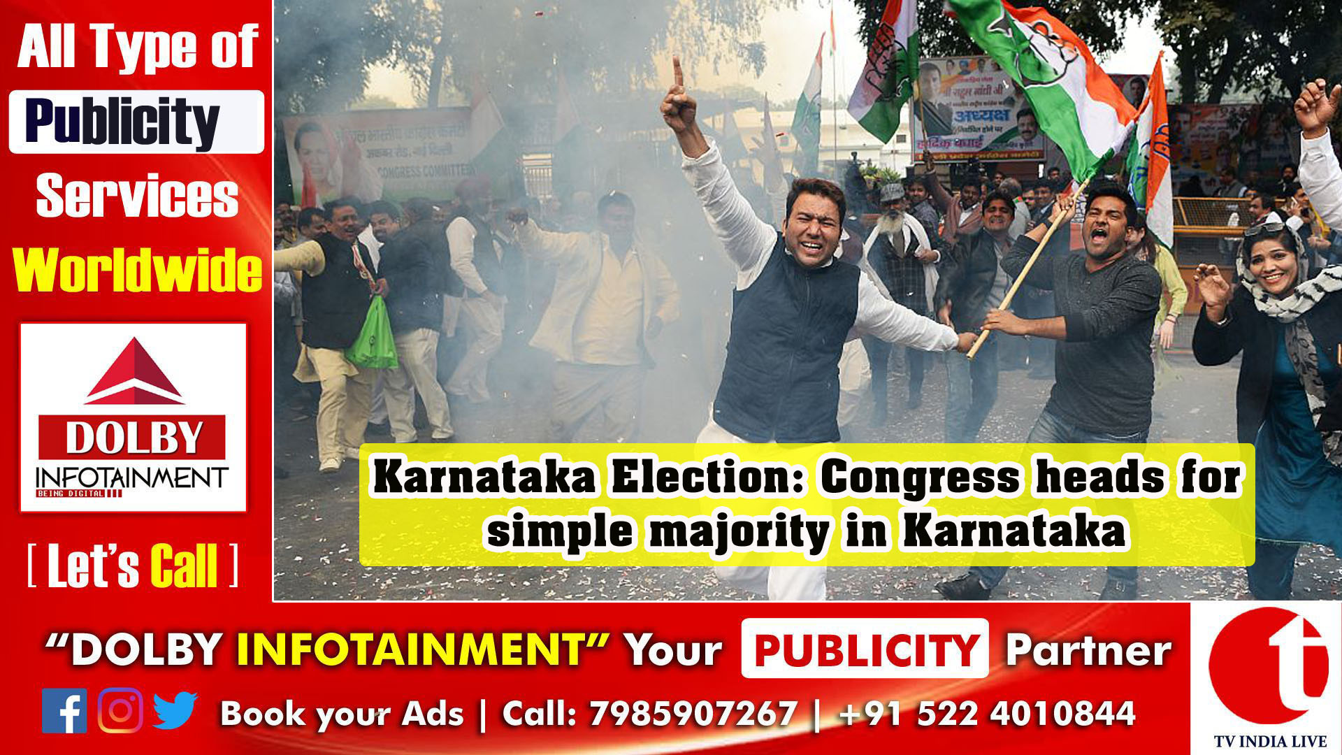 Karnataka Election: Congress heads for simple majority in Karnataka