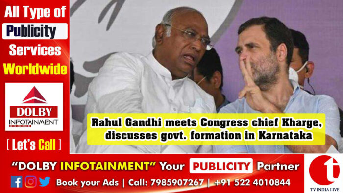 Rahul Gandhi meets Congress chief Kharge, discusses govt. formation in Karnataka