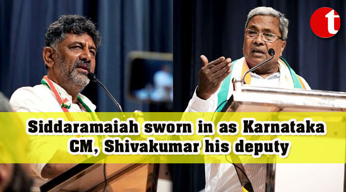 Siddaramaiah sworn in as Karnataka CM, Shivakumar his deputy