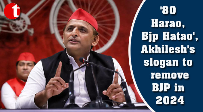 '80 Harao, Bjp Hatao', Akhilesh's slogan to remove BJP in 2024