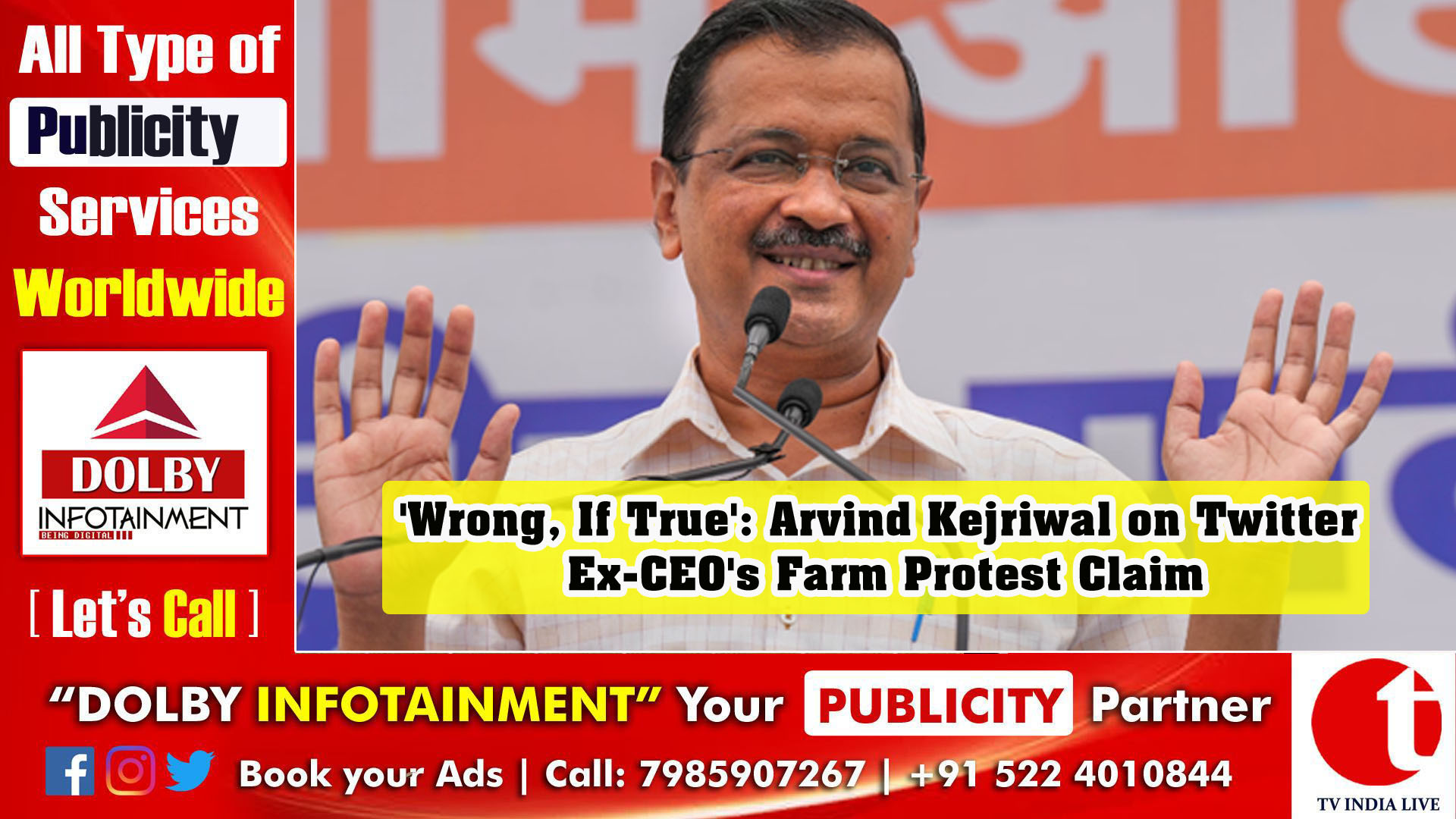 'Wrong, If True': Arvind Kejriwal on Twitter Ex-CEO's Farm Protest Claim