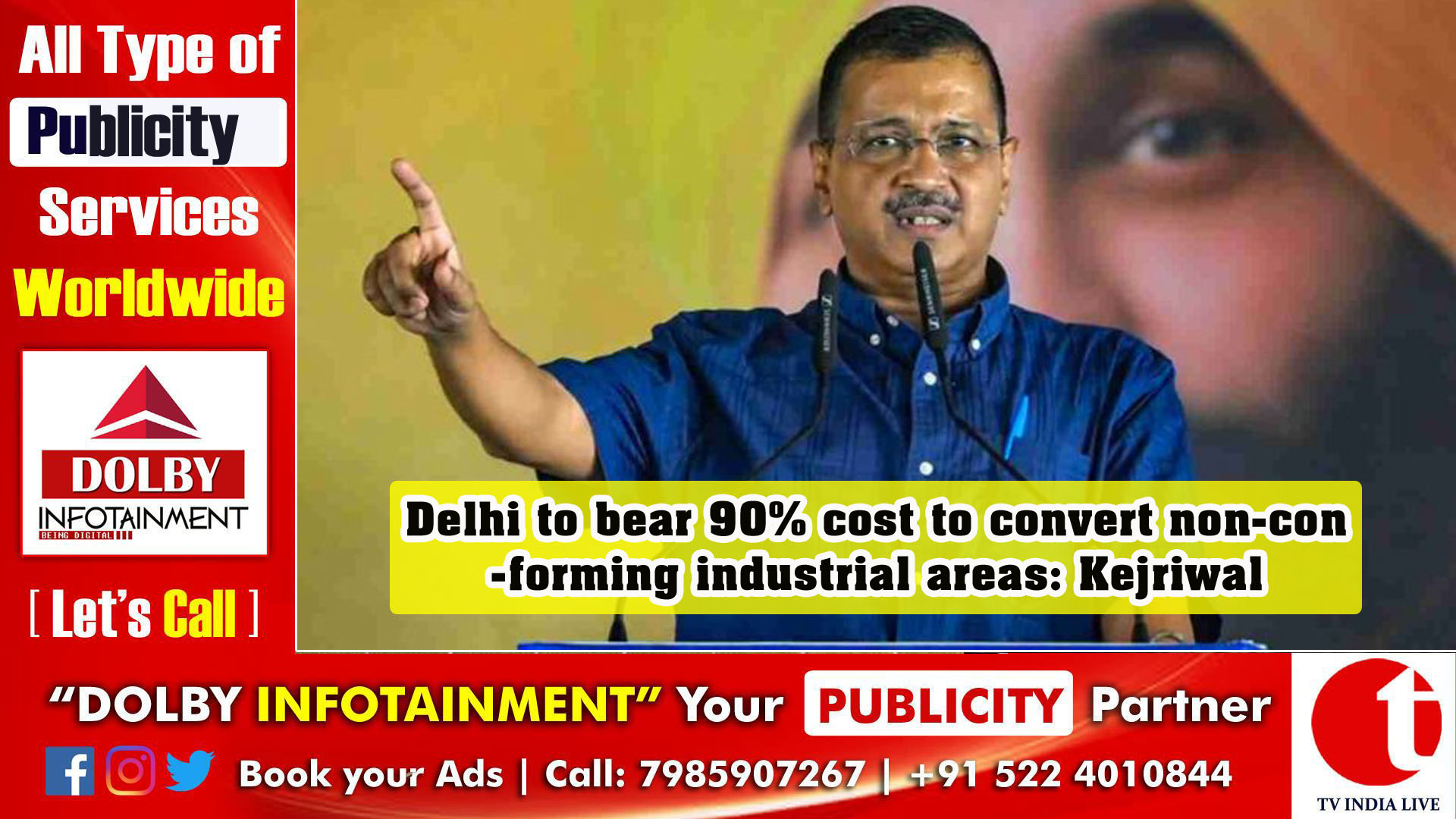 Delhi to bear 90% cost to convert non-conforming industrial areas: Delhi CM Kejriwal